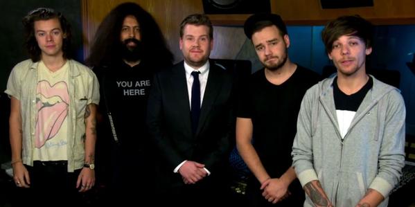 sugarscape's tweet photo. When are One Direction on The Late Late Show with James Corden? Here's ALL the deets you need http://t.co/OnwBidhg6o http://t.co/KH74OWduMY