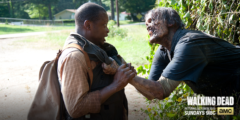 WalkingDead_AMC's tweet photo. #WalkerAwarenessMonth Tip #8: the grass is not greener on the other side, it’s full of walkers. #TheWalkingDead http://t.co/LqJsTUIeNt