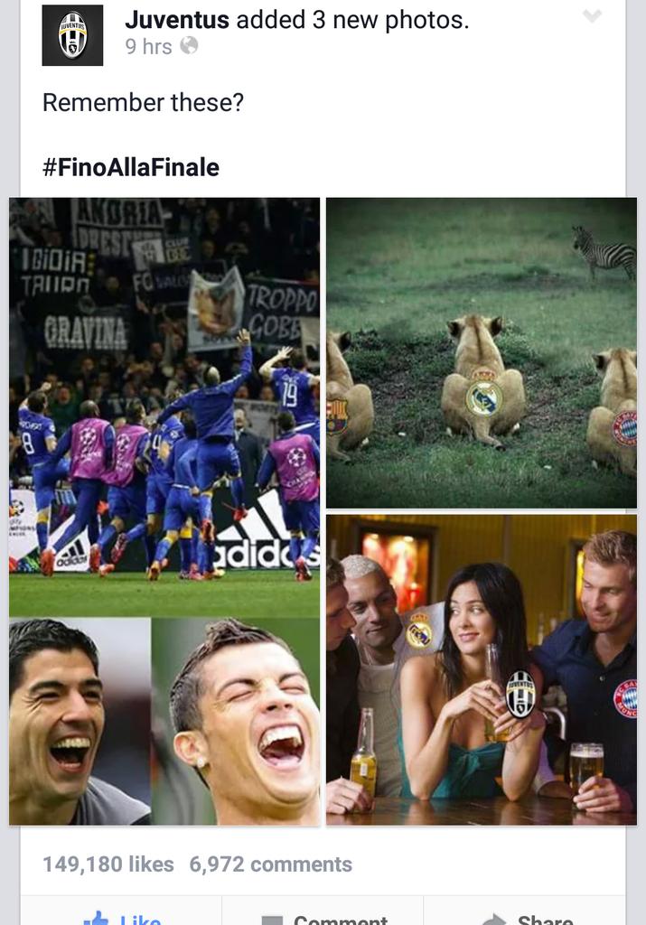JuventusFF's tweet photo. The beautiful moment when the Juventus official page trolls all of the haters. #FORZAJUVE http://t.co/Theb3rAezU