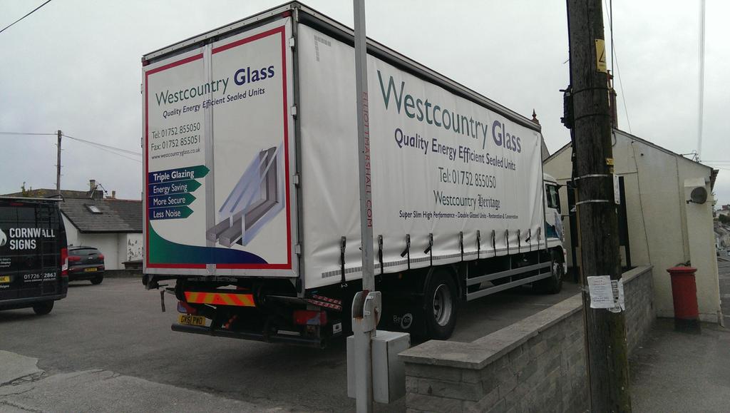 CornwallSigns's tweet photo. Truck #branding complete @WestcountryGlas http://t.co/48LGA67w5I