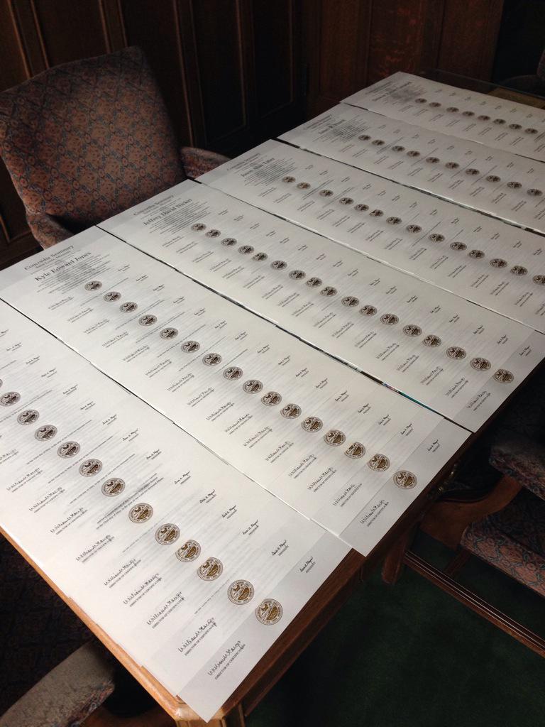 DaleMeyerda's tweet photo. Theological diplomas all hand-signed. Next come the academic diplomas. http://t.co/yYg7o9lwUJ