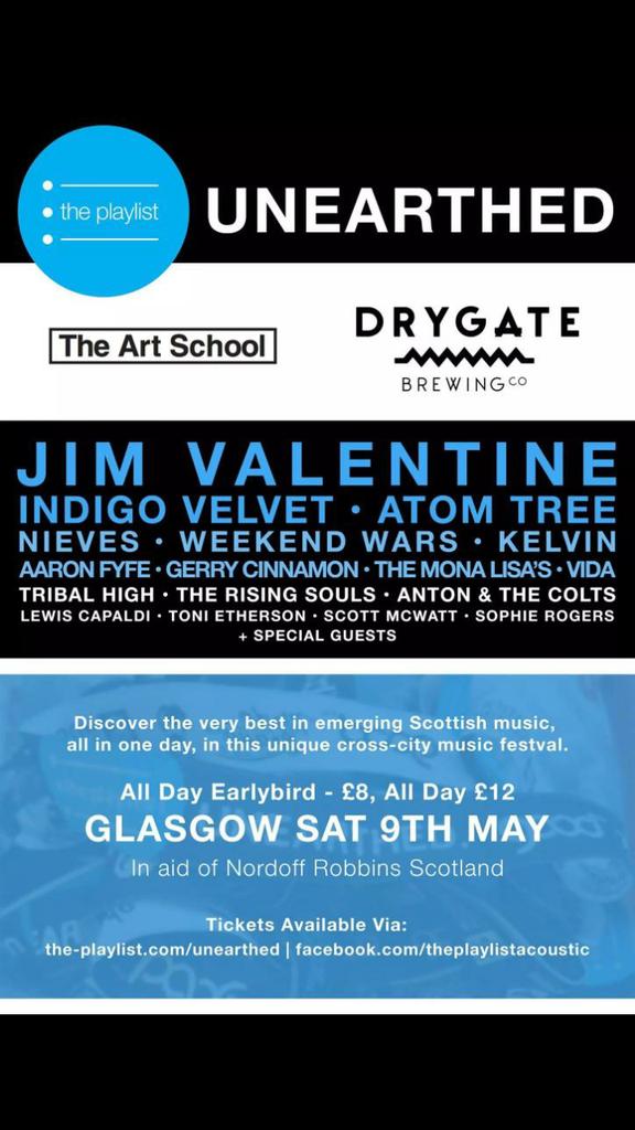 <a href="/NRScot/">Nordoff Robbins Scot</a> &amp; <a href="/tplacoustic/">ThePlaylistAcoustic</a> have a great charity event this weekend in Glasgow. All day for only £12.00 Earlybird £8.00 🎸🎤