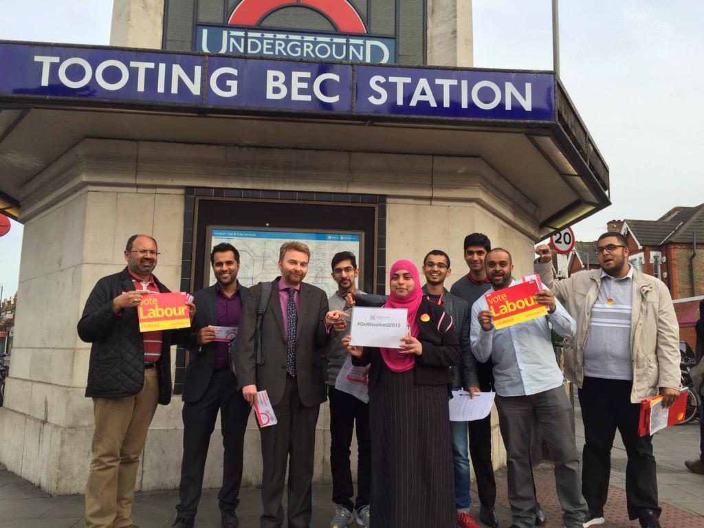 UKPatchwork's tweet photo. #Patchworkers campaigning with @SadiqKhan @TootingLabour @UKLabour #GetInvolved2015 #TakeThePower #PatchworkMassive http://t.co/ENfc7A6gHZ