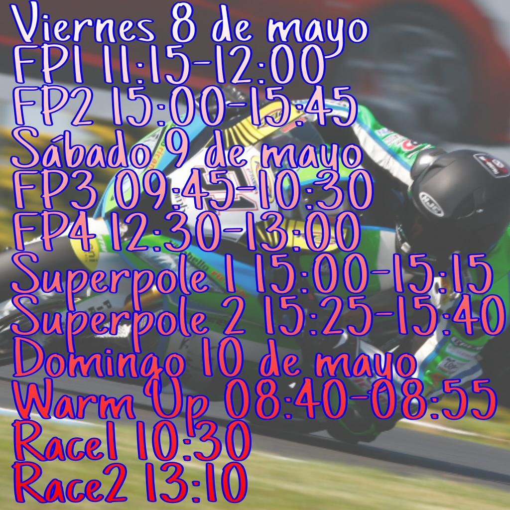 SBarragan51Fans's tweet photo. Buenas tardes!! Aquí os dejamos los horarios de este fin de semana en Ímola #Gas51 http://t.co/XvC0lrKQUS