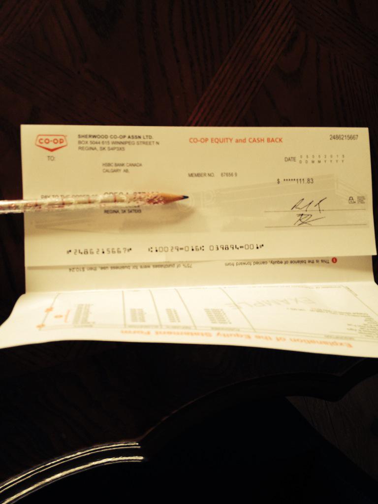 strassomatic's tweet photo. If you could spend your money at a 100 % Canadian owned company and get money back...why wouldn't you. @CoopFCL http://t.co/t7i7S1OnkI