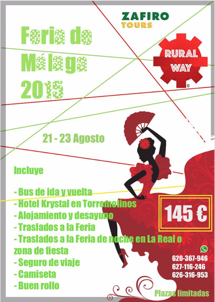 No tiene mala pinta el viaje que organiza <a href="/ruralway89/">RuralWay</a> a Málaga!!! Vamos o que muleños??