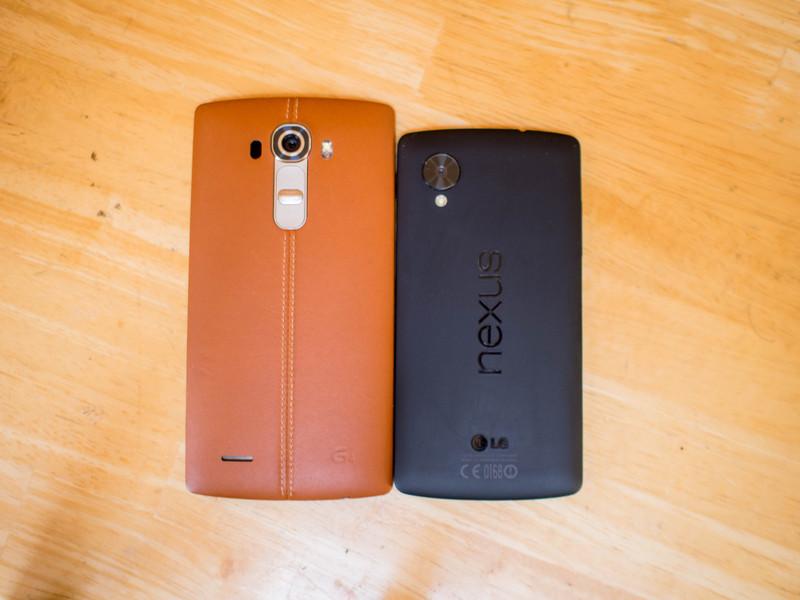 androidcentral's tweet photo. The LG G4 and LG Nexus 5 in pictures http://t.co/V0I9pZjeah http://t.co/fPhIjspvpT
