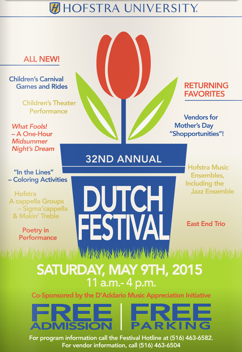 smartparentme's tweet photo. #LIParents bring the kids for a fun day at the Hofstra Dutch Festival! Sat 11-4p http://t.co/5urOWJzgxu via @HofstraU http://t.co/KFBNNO2PCa