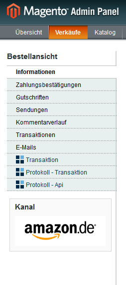 Immer gut, wenn man auf den ersten Blick die Herkunft der Bestellung erkennt.