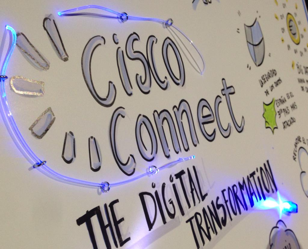 DulceRabassa's tweet image. #visualthinking @dibujario en #CiscoConnectES @cisco_spain  "The Digital Transformation”
