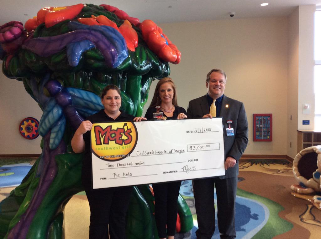 GAChildrens's tweet photo. Thank you @Moes_Augusta! #BurritoWeek http://t.co/AifCTopT6B