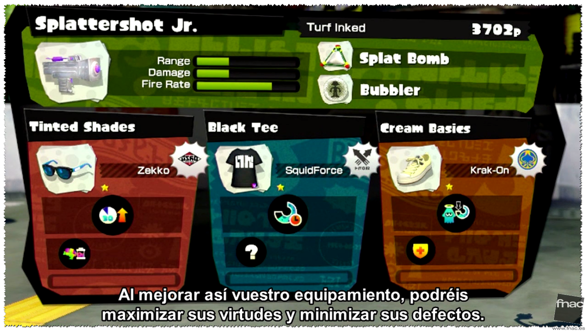 Fnac_Gamers's tweet image. La ropa no sólo nos servirá para identificarnos en el mundo de Splatoon, también nos da habilidades #SplatoonDirect