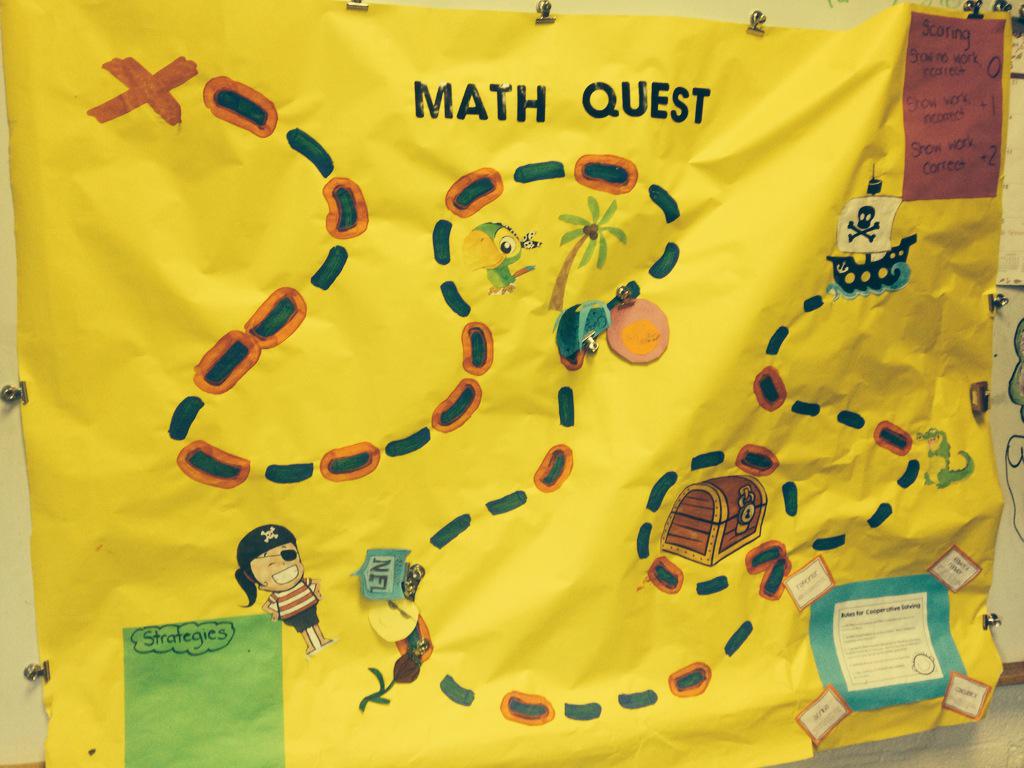 EmilyEQuinlan's tweet image. Students at Liberty ES go on a Math Quest to solve problems! #funandengaging #treasureinlearning