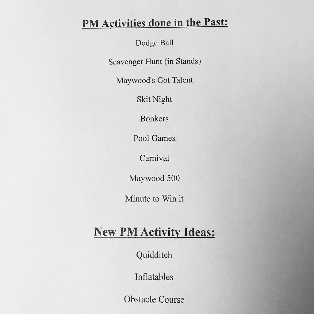 MaywoodCCWeek4's tweet photo. What are your favorite PM activities that we have done in the past? We want to get camper and staff opinions. http://t.co/s0xAT7PMC2