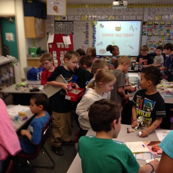 It's a packed house for the garage sale today!