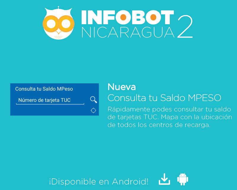 InfobotApp's tweet image. Enseñanos tu saldo #TUC 😋😆 #Infobot #MPeso #Nicaragua #SheepHeadApps