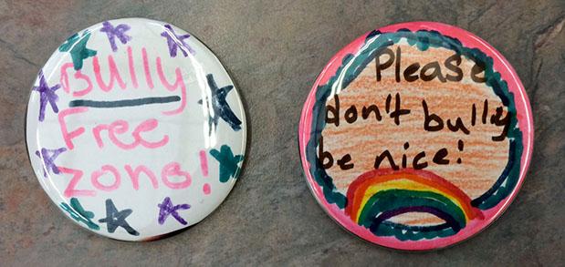 VancouverSD's tweet photo. We love these student-made buttons promoting respect and a bully-free culture at Minnehaha ES! @vpsmtss @troywinzer http://t.co/SEO3ATIkzB