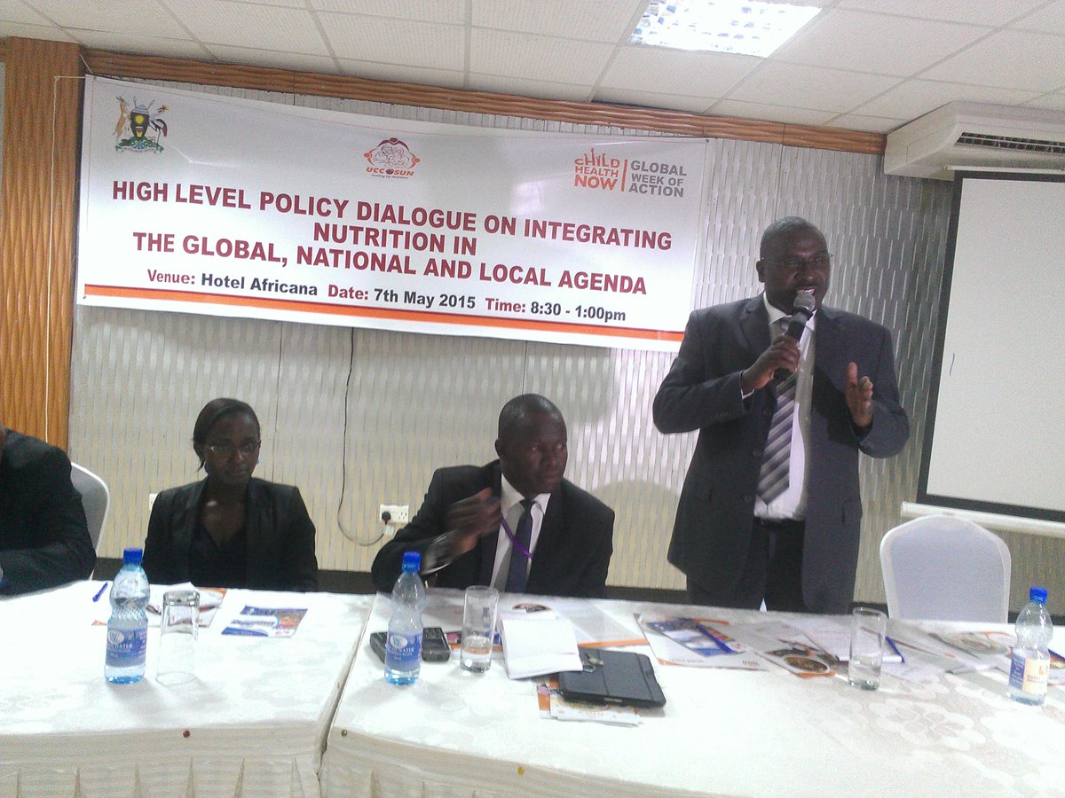 UCCOSUN's tweet photo. @UCCOSUN organised high-level policy on integrating nutrition global, national &amp; local agenda. #nutrtitionUG @SUNCSN http://t.co/M1GY2UXXNs