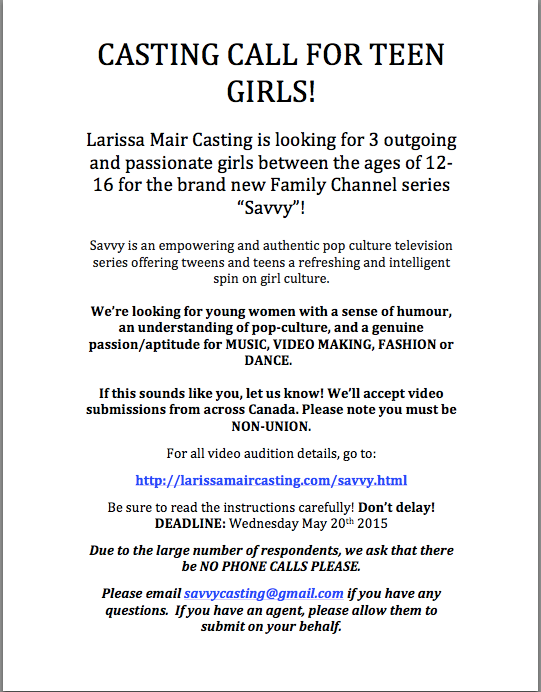 lmaircasting's tweet photo. We are looking for 3 outgoing and passionate girls between the ages of 12-16! Check out http://t.co/ygqij8sCbM! http://t.co/HIptBq95Px