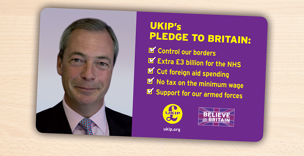 UKIP's tweet image. Here are 5 great reasons to #VoteUKIP. Vote #UKIP and retweet to spread the word!