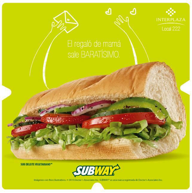 mallinterplaza's tweet photo. Y así, puedes darle muchos más regalos. #Subway. #DíadelaMadre #MallInterplaza. http://t.co/3n90oNxblH
