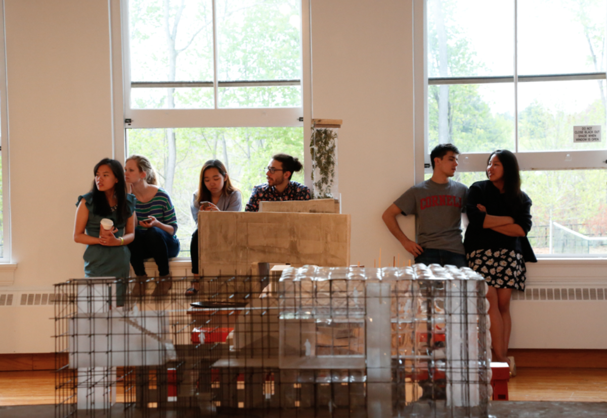 CornellAAP's tweet photo. Who needs Slope Day when you have architecture reviews happening? #ns http://t.co/56yKgtd3PT