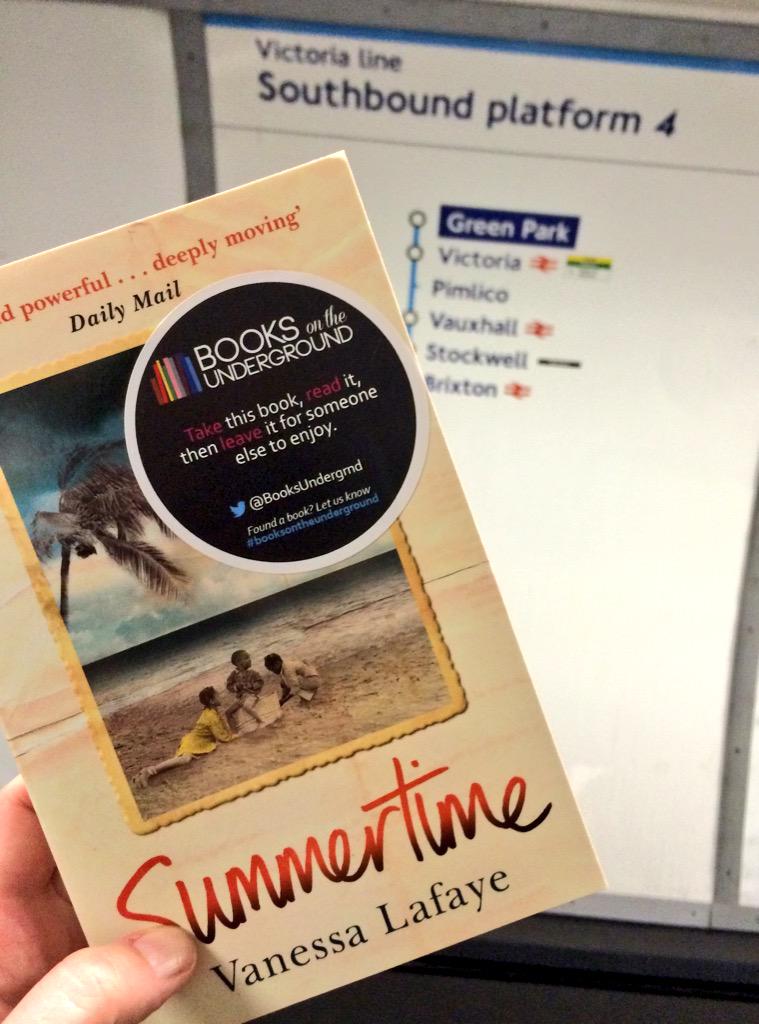 MeadowJay's tweet photo. Would of left Summertime on Victoria line, got snapped up before I could put it down. Brilliant book.@BooksUndergrnd http://t.co/nWLf3DMepn