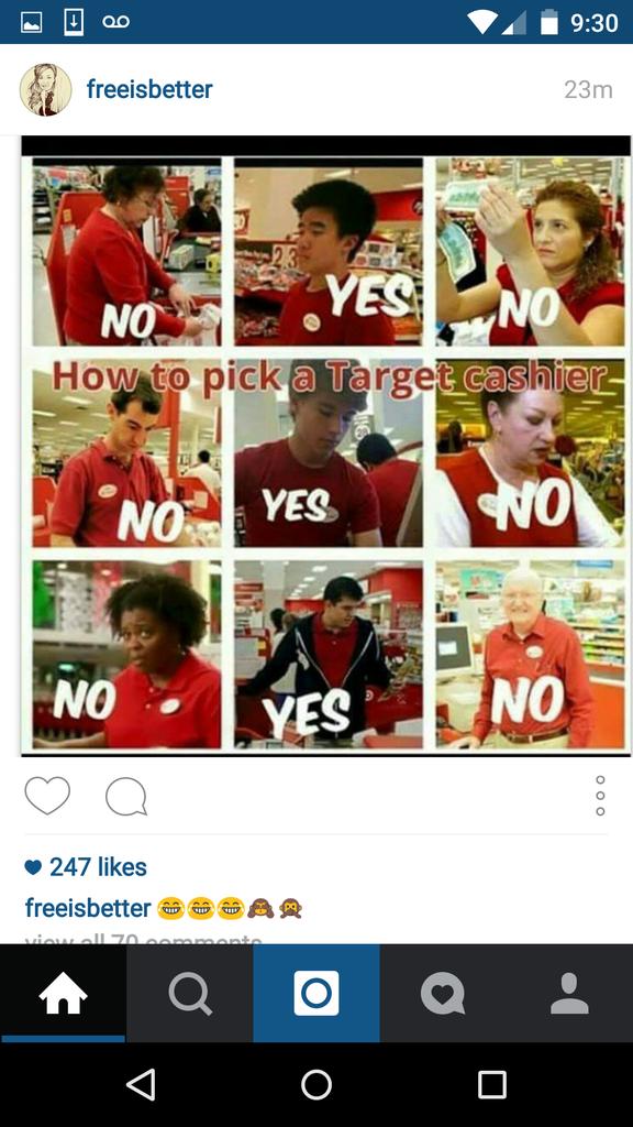 AnnieMrtz's tweet photo. Choosing your cashier by their image? 
#SOCL3810 http://t.co/BsPJGDMrh2