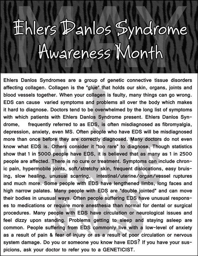 IsaJennie's tweet photo. Please RT! A good primer on #WhatIsEDS #EhlersDanlosSyndrome #EDSAwareness Month! http://t.co/CluE032JiD