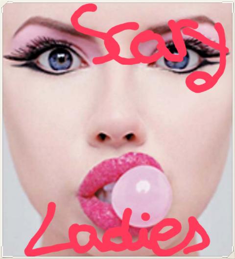 ScaryLadies's tweet photo. Chew bubble gum &amp; the killer slays you #ScaryLadies http://t.co/LT79jXvomV
