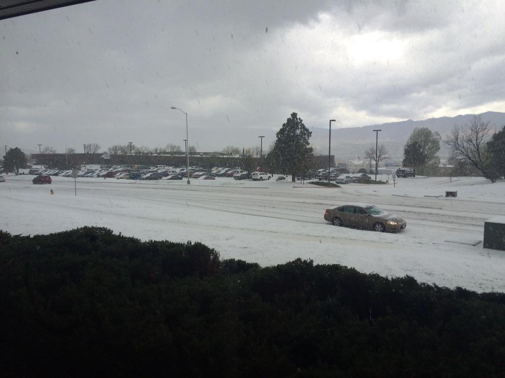 So it hailed a little bit today in Colorado Springs! @reedtimmerTVN #hailangels #plowsareout