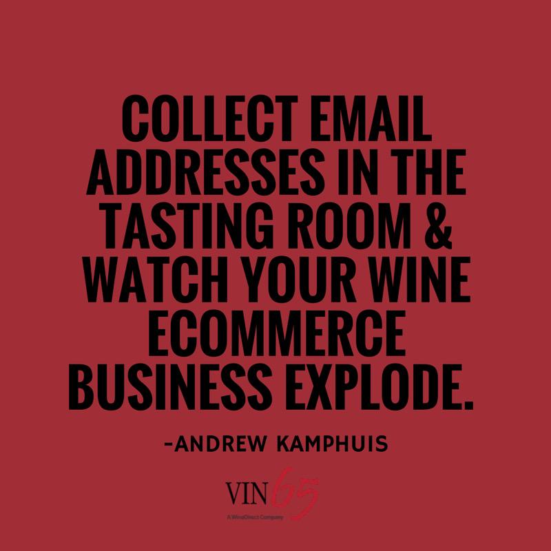 WineDirectHQ's tweet photo. @andrewkamphuis: to #SellMoreWine, you've got to collect email addresses in the tasting room. #DTCRoadshow http://t.co/EhZilCw2zG