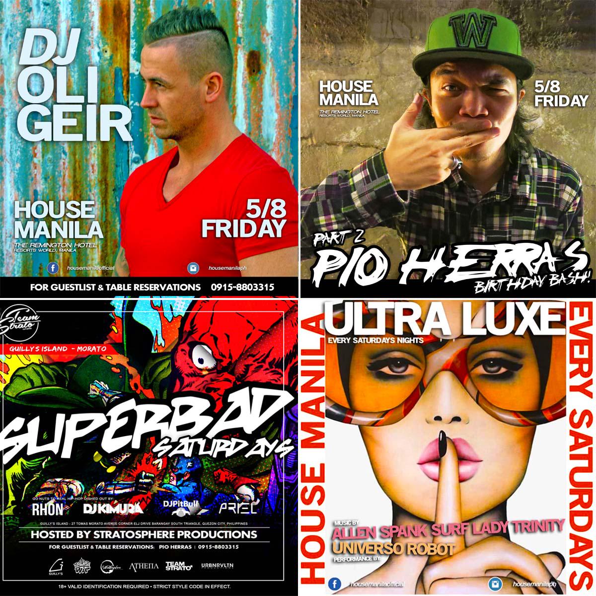 PioHerras's tweet photo. TONIGHT, it's my Birthday Celebration Part 2 at House Manila. Text me if you're coming through. This is My schedule. http://t.co/r3X2b4YWi3