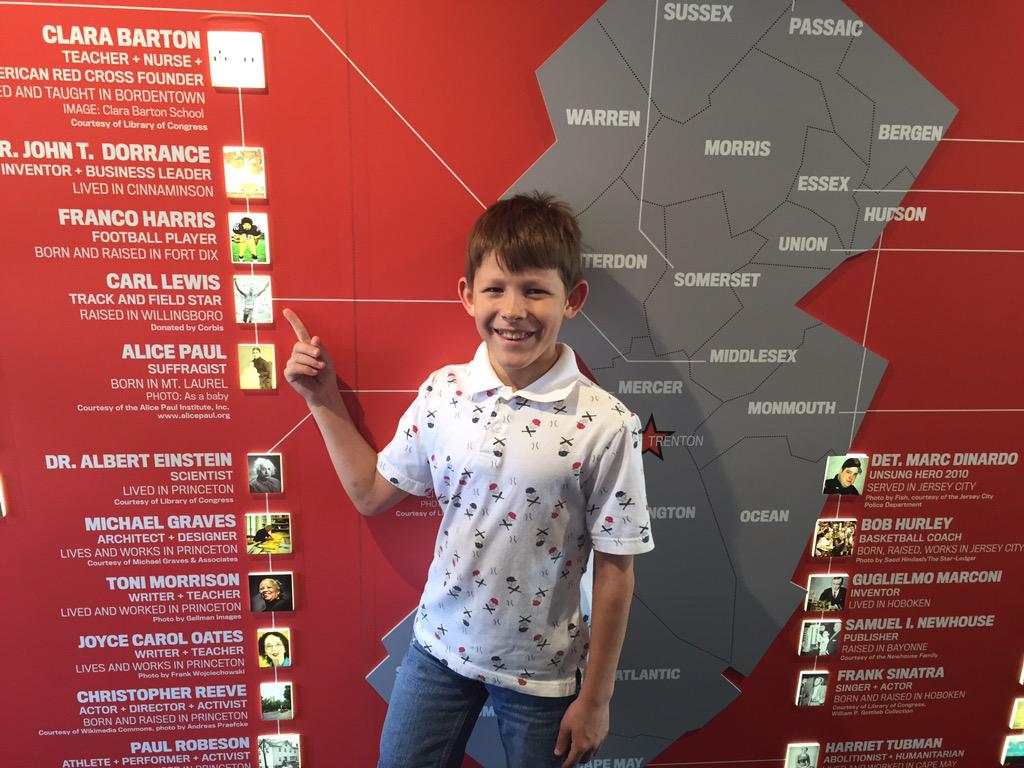 Grade6atSTWPS's tweet photo. We loved the NJ Hall of Fame Mobile Museum.  I think we have a future track star, just like Carl Lewis!! #stwps http://t.co/C19Pv8V0sx