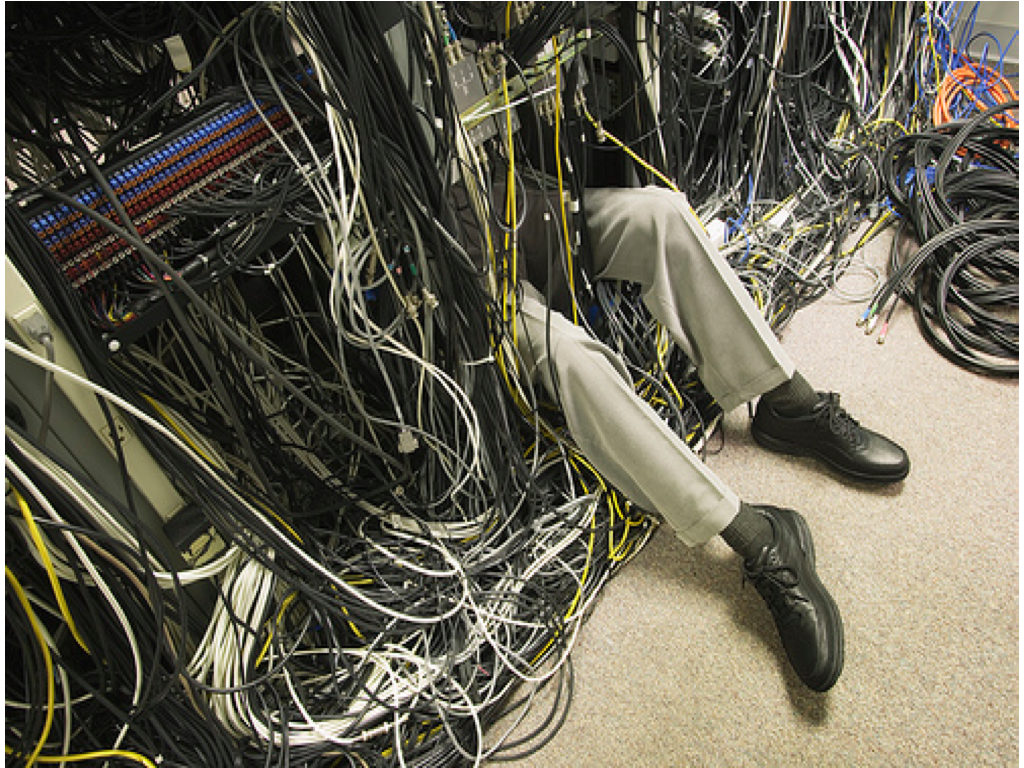 netterrain's tweet image. Can you give this a funny or appropriate caption? #datacenter #datacenterhumor #DCIM #networkdocumentation