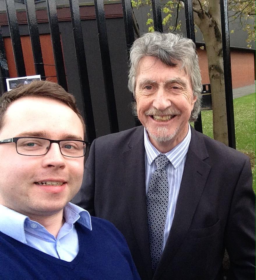 DaireHughesSF's tweet photo. Bumped into the man himself! @MickeyBrady4MP #IVoted #SinnFéin #MakeTheChange #Brady4MP #Newry #Armagh #PeoplesChamp http://t.co/Q6FWWh6yR1