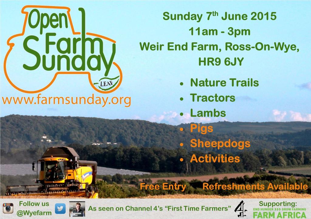 Wyefarm's tweet photo. 1 month to go until we open the Farm Gates for @OpenFarmSunday! #OFS15 http://t.co/xvfe81p0ic