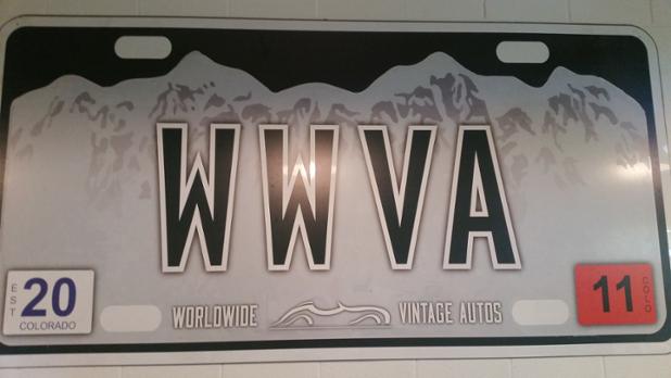 WWVintageAutos's tweet photo. The sweet #WWVA sign in our office. #licenseplates #worldwidevintageautos #classiccars #vintagecars #officedecor http://t.co/KMXxaAR13L