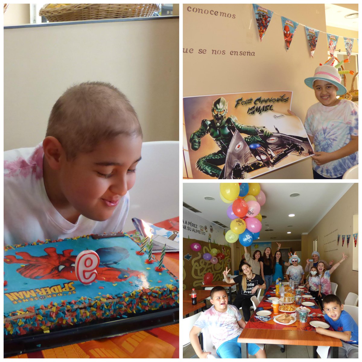 CasaRonaldVLC's tweet photo. ¡Hoy estamos de celebración! Ismael cumple 9 años y Spiderman no ha querido perderse su fiesta. http://t.co/eGMGwSaAJw