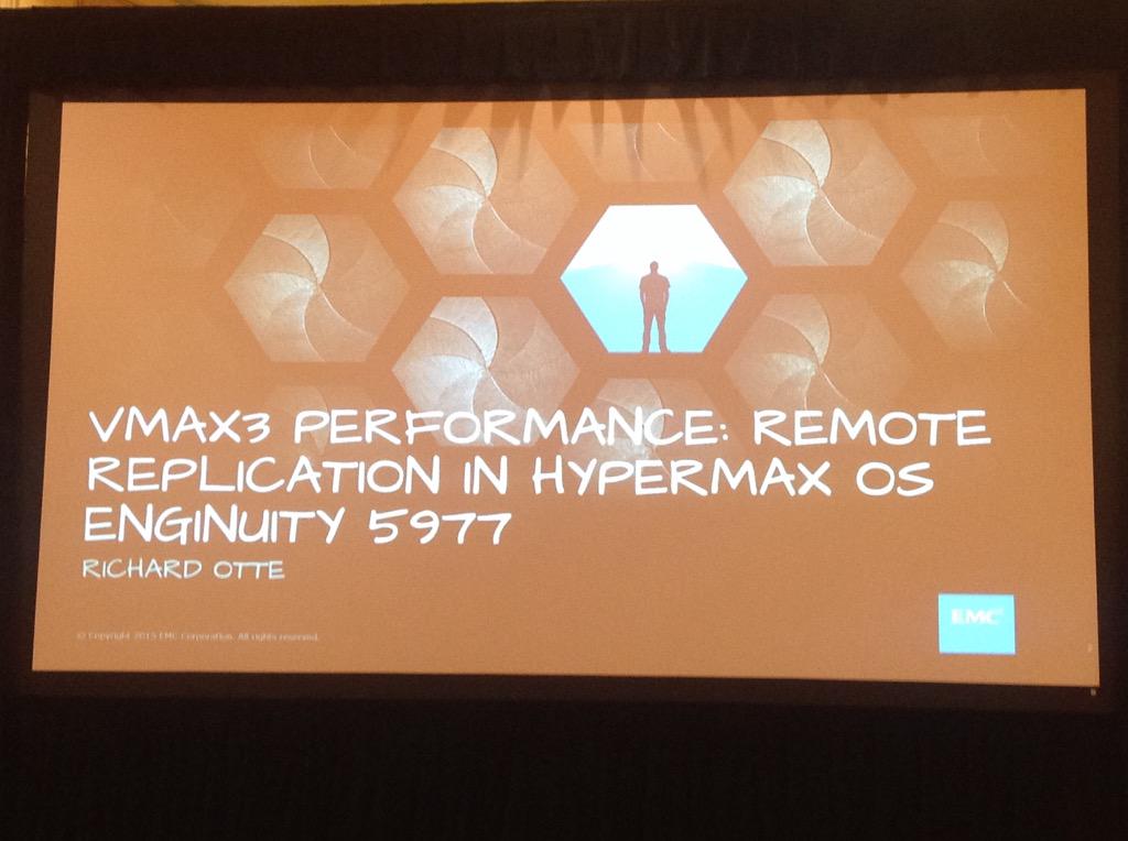 50mu's tweet image. Richard Otte presenting Hypermax goodies #vmax #hypermax #EMCWORLD #EMCElect