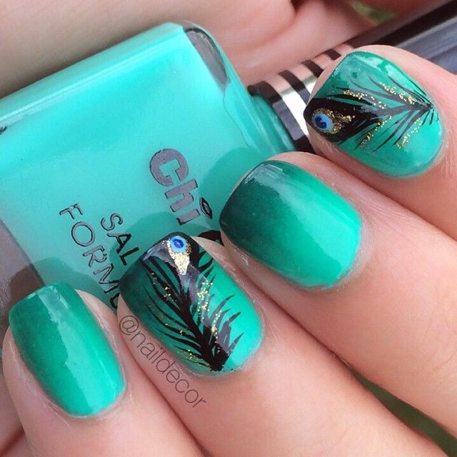 Peacock Nails by BevyArt on DeviantArt