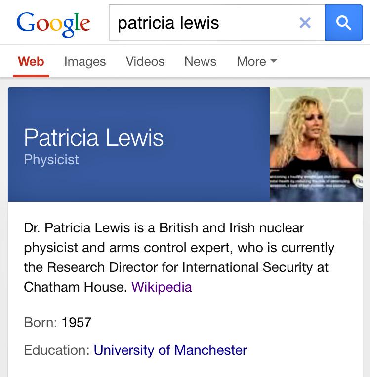 AkiAnastasiou's tweet photo. Dear @Google. You have the wrong Patricia Lewis here... Lol http://t.co/XR2Vfcqg0c