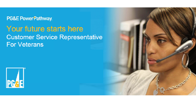 PGE4Me's tweet photo. We're #hiring! Apply for Customer Svc Rep for #Veterans training via our #PowerPathway program http://t.co/3Yn4dA0oo7 http://t.co/59Pe3HB0az