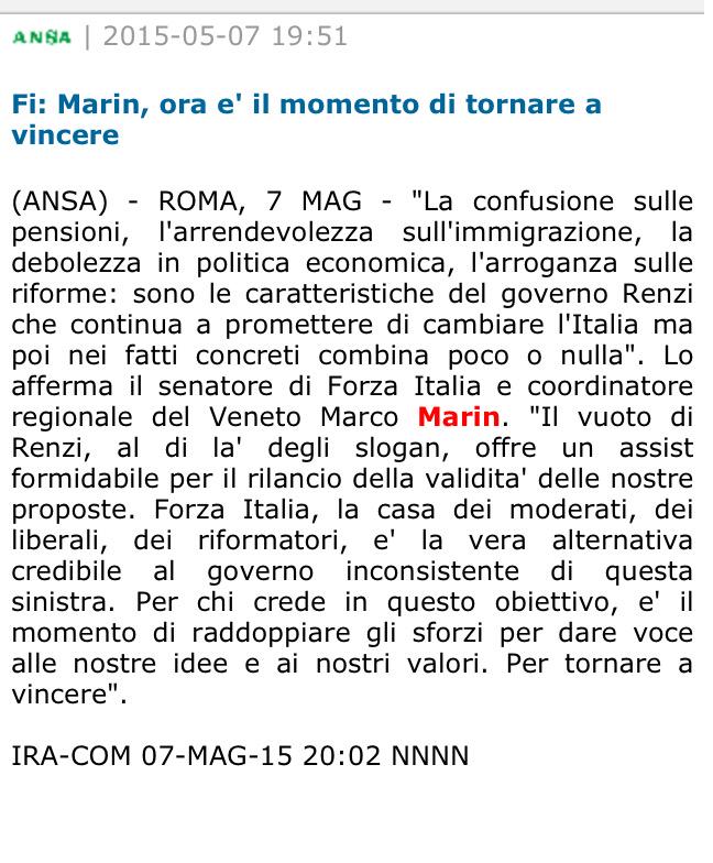 Marin63Marco's tweet photo. Renzi #governo degli slogan... Raddoppiamo gli sforzi per tornare a vincere!!! #Competitori @Forza_italia http://t.co/ARtjv21M1u