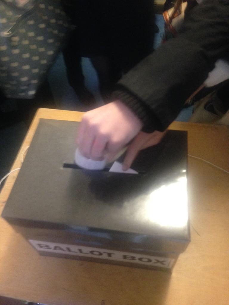 TandLRyedale's tweet photo. Election fever hit Ryedale School today #GE2015. Results announced at 9a.m Friday. http://t.co/t0ZFOebkqS