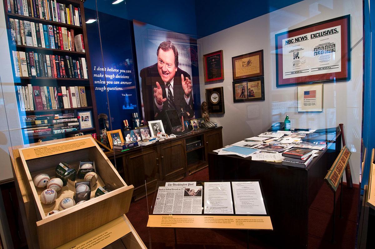 Happy birthday, Tim Russert! We miss having his office at the Newseum, but it\s in good hands at 
