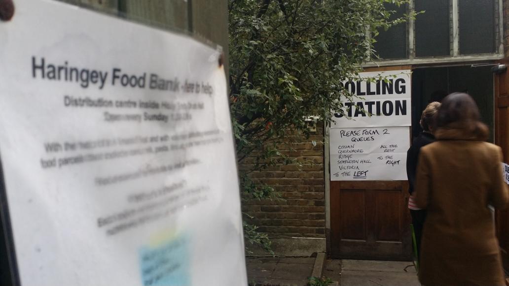 MaeveMCC's tweet image. When it's not a polling station my local church hall acts as a food bank. Poignant.