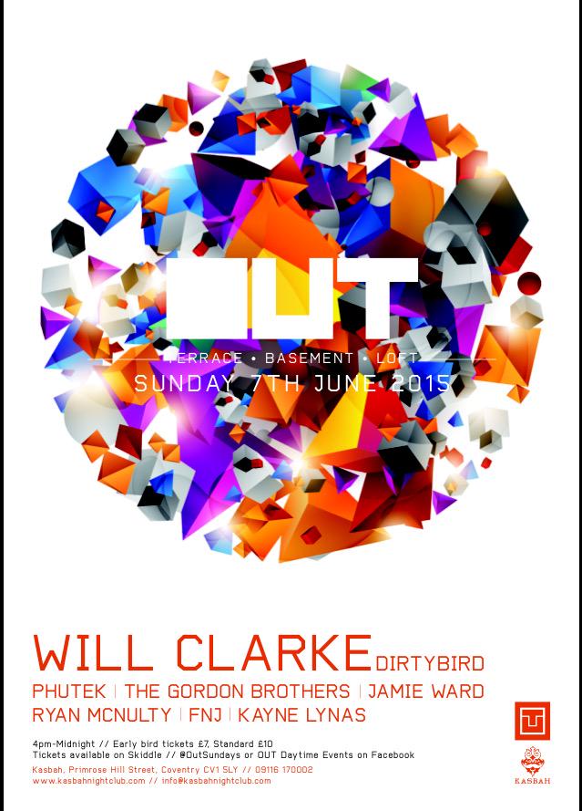 OutSundays's tweet image. OUT opening party on Sunday 7th June to @KasbahCoventry with @djwillclarke headlining. Terrace|Basement|Loft #OUT