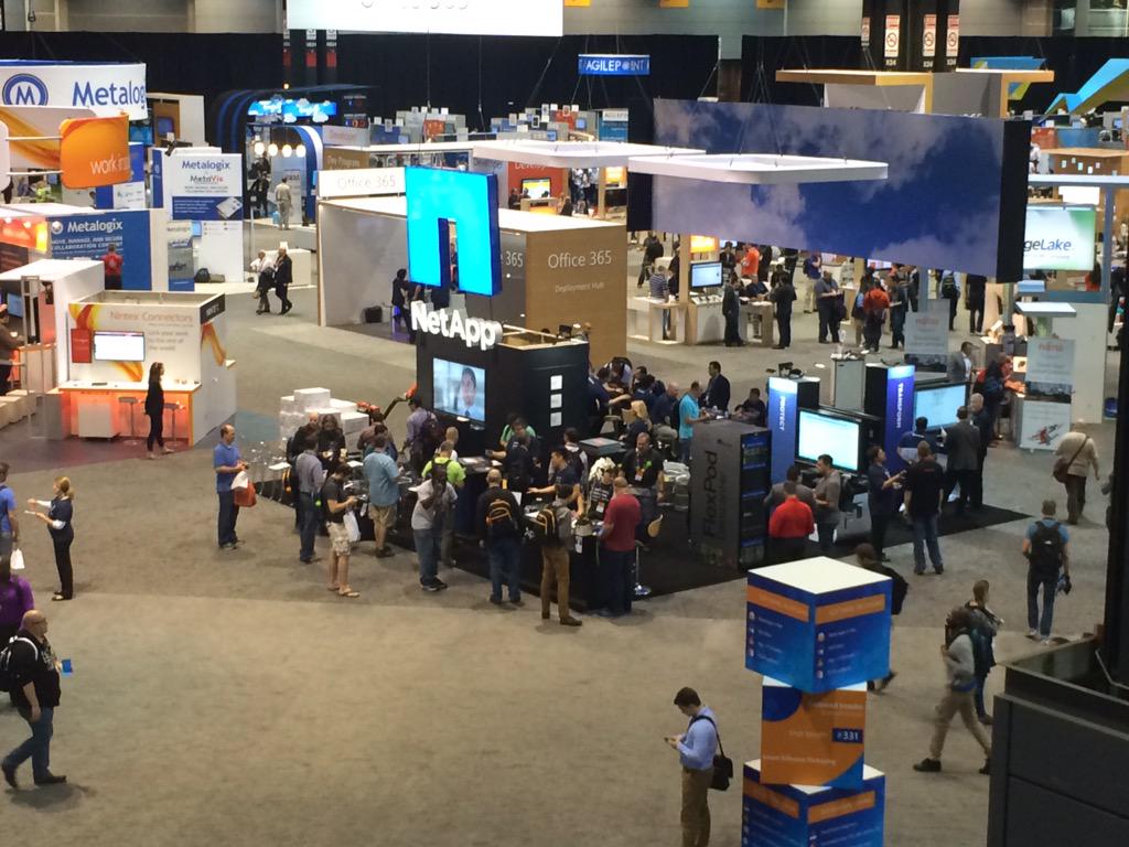 MadelineG331's tweet photo. T minus 2 hrs&amp;15 min &amp; the @NetApp booth is still rockin!If you haven't already, come c us #MSIgnite #NetAppMSIgnite http://t.co/eY9gspYdRJ