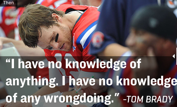 SInow's tweet photo. Comparing #DeflateGate quotes, then and now: http://t.co/yDjI4Su9sd

(Spoiler alert: things look very different now.) http://t.co/YI9hVDuEbG